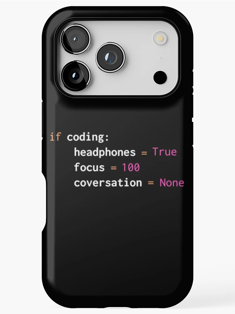 Thumbnail 1 of 4, iPhone Case, Python programming product with funny Python coding print designed and sold by farhanhafeez.