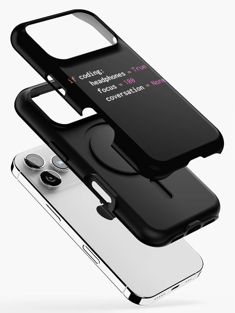 Thumbnail 2 of 4, iPhone Case, Python programming product with funny Python coding print designed and sold by farhanhafeez.