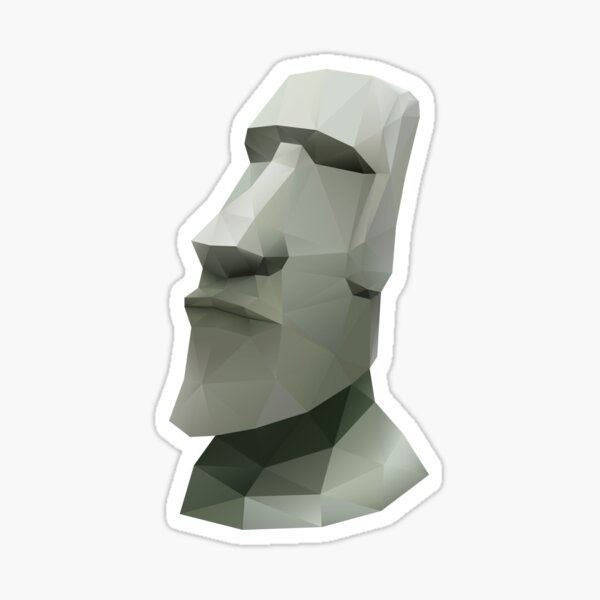 Moai Stone FACE Sticker for Sale by 9DesignArt