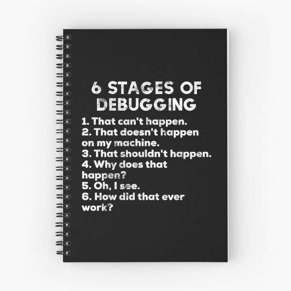 Item preview, Funny Debugging Programming Programmer Six Stages Gift design designed and sold by farhanhafeez.