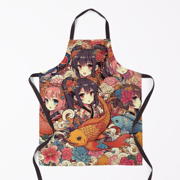 Item preview, Anime Fusion with Chinese Flowers and Fish designed and sold by Santyali.