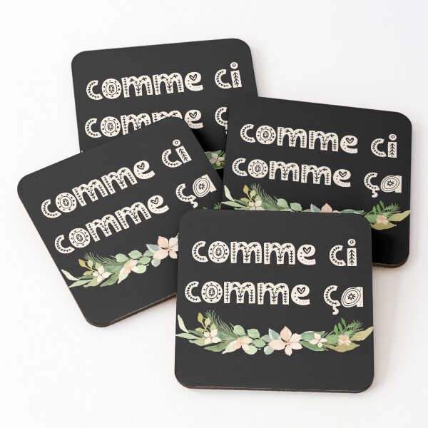 Item preview, Vintage French Phrase Comme Ci Comme Ça Famous French Gift designed and sold by farhanhafeez.
