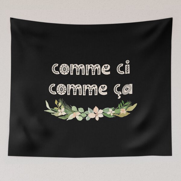 Item preview, Vintage French Phrase Comme Ci Comme Ça Famous French Gift designed and sold by farhanhafeez.