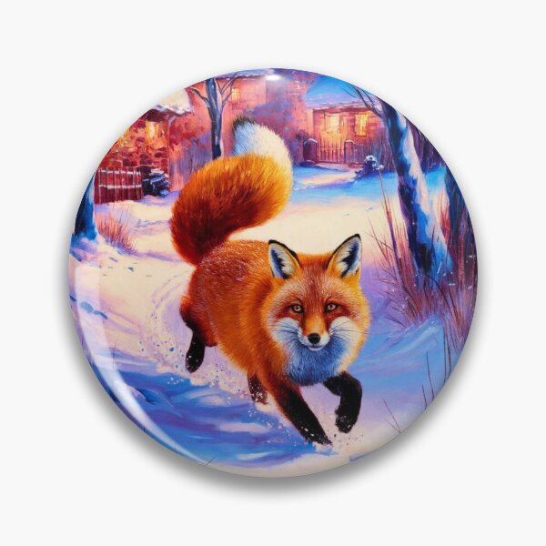 Artikelvorschau, Fuchs-Porträt. Wintersaison, Schneefuchs, Vintage-Fuchs, Fuchs-Malerei, Camille Pissarro-Stil entworfen und verkauft von FoxVibes.