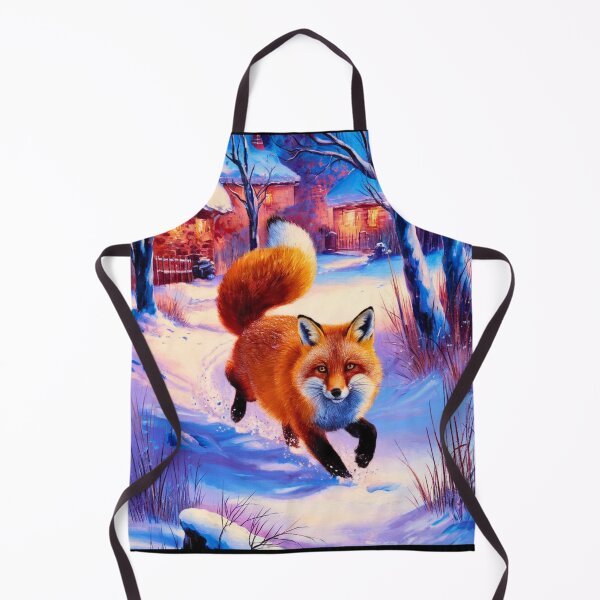 Item preview, Fox Portrait. Winter season, snowy fox, vintage fox, fox painting, Camille Pissarro style designed and sold by FoxVibes.