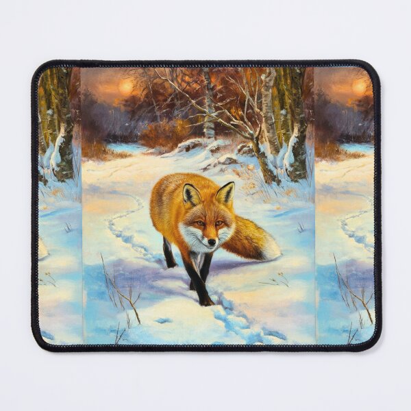 Artikelvorschau, Fuchs-Porträt. Wintersaison, Schneefuchs, Vintage-Fuchs, Fuchs-Malerei, Camille Pissarro-Stil entworfen und verkauft von FoxVibes.