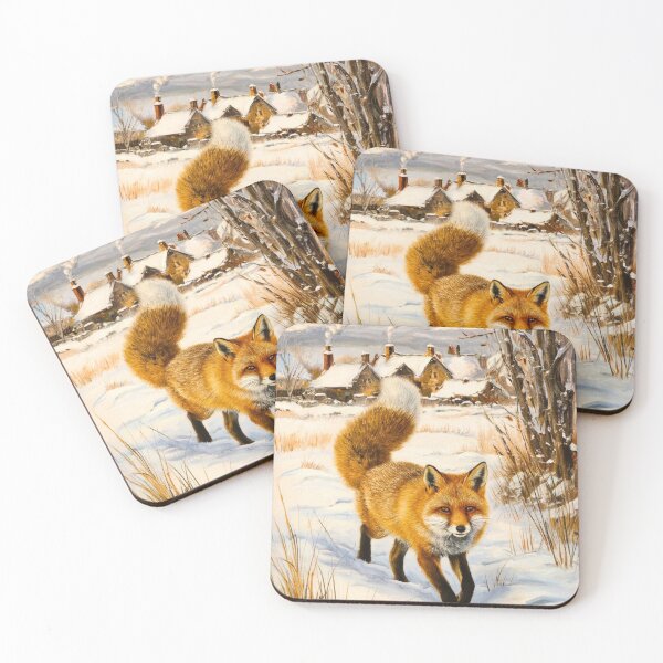 Artikelvorschau, Fuchs-Porträt. Wintersaison, Schneefuchs, Vintage-Fuchs, Fuchs-Malerei, Camille Pissarro-Stil entworfen und verkauft von FoxVibes.