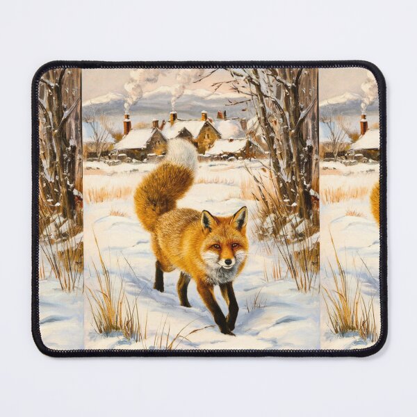 Artikelvorschau, Fuchs-Porträt. Wintersaison, Schneefuchs, Vintage-Fuchs, Fuchs-Malerei, Camille Pissarro-Stil entworfen und verkauft von FoxVibes.
