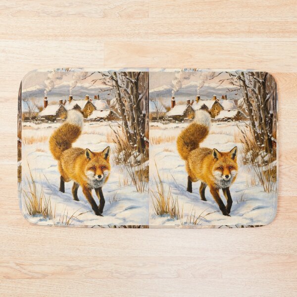 Artikelvorschau, Fuchs-Porträt. Wintersaison, Schneefuchs, Vintage-Fuchs, Fuchs-Malerei, Camille Pissarro-Stil entworfen und verkauft von FoxVibes.