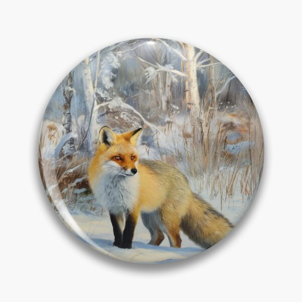Artikelvorschau, Fuchs-Porträt. Wintersaison, Schneefuchs, Vintage-Fuchs, Fuchs-Malerei, Camille Pissarro-Stil entworfen und verkauft von FoxVibes.