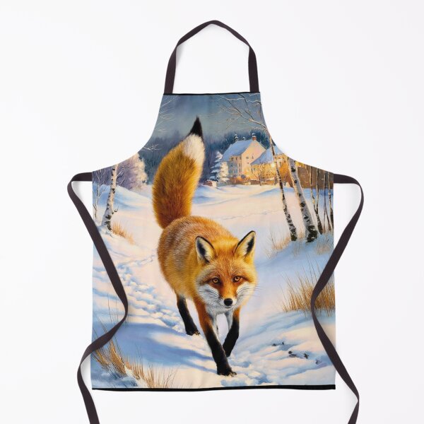 Item preview, Fox Portrait. Winter season, snowy fox, vintage fox, fox painting, Camille Pissarro style designed and sold by FoxVibes.