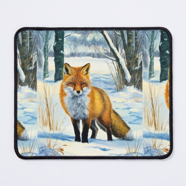 Artikelvorschau, Fuchs-Porträt. Wintersaison, Schneefuchs, Vintage-Fuchs, Fuchs-Malerei, Camille Pissarro-Stil entworfen und verkauft von FoxVibes.