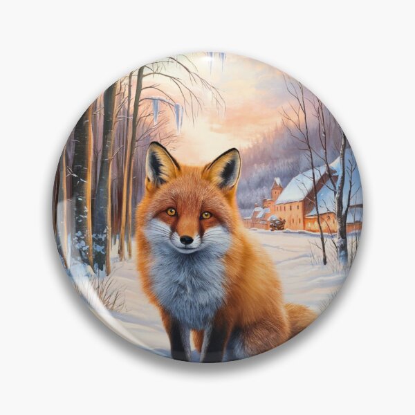 Artikelvorschau, Fuchs-Porträt. Wintersaison, Schneefuchs, Vintage-Fuchs, Fuchs-Malerei, Camille Pissarro-Stil entworfen und verkauft von FoxVibes.