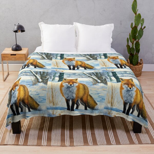 Artikelvorschau, Fuchs-Porträt. Wintersaison, Schneefuchs, Vintage-Fuchs, Fuchs-Malerei, Camille Pissarro-Stil entworfen und verkauft von FoxVibes.