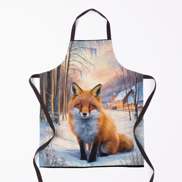 Item preview, Fox Portrait. Winter season, snowy fox, vintage fox, fox painting, Camille Pissarro style designed and sold by FoxVibes.