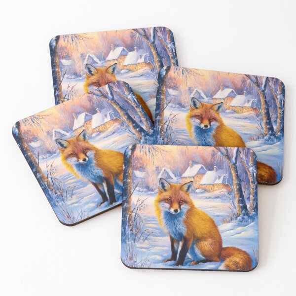 Artikelvorschau, Fuchs-Porträt. Wintersaison, Schneefuchs, Vintage-Fuchs, Fuchs-Malerei, Camille Pissarro-Stil entworfen und verkauft von FoxVibes.
