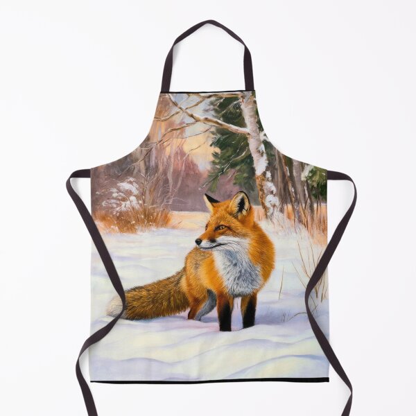 Item preview, Fox Portrait. Winter season, snowy fox, vintage fox, fox painting, Camille Pissarro style designed and sold by FoxVibes.