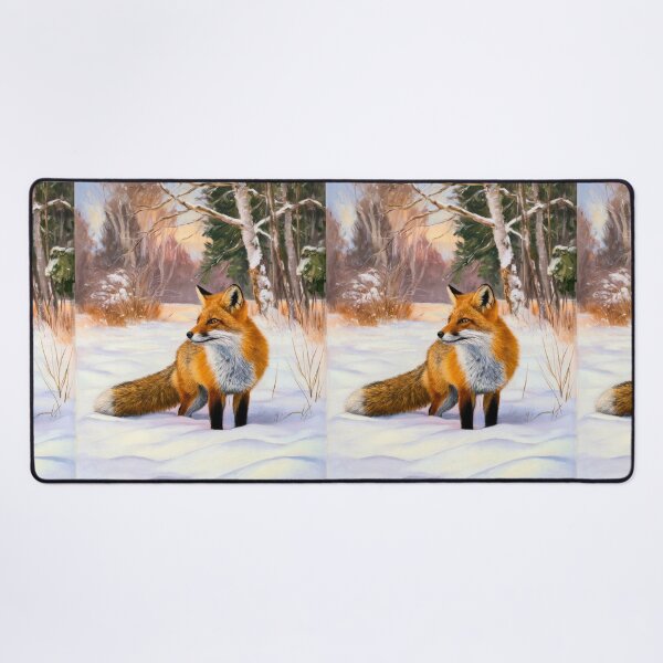 Item preview, Fox Portrait. Winter season, snowy fox, vintage fox, fox painting, Camille Pissarro style designed and sold by FoxVibes.