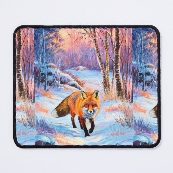 Item preview, Fox Portrait. Winter season, snowy fox, vintage fox, fox painting, Camille Pissarro style designed and sold by FoxVibes.