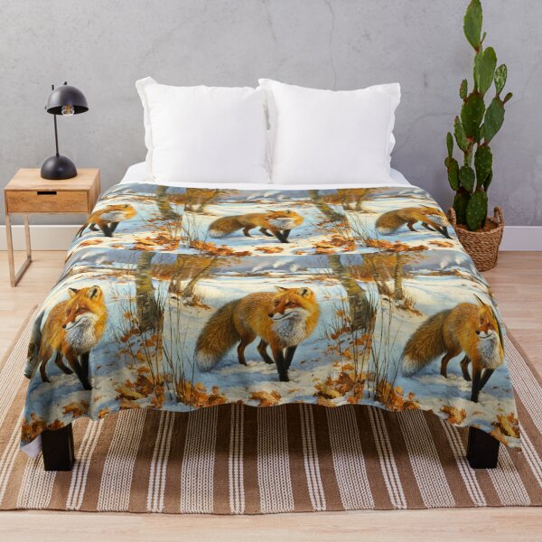 Item preview, Fox Portrait. Winter season, snowy fox, vintage fox, fox painting, Camille Pissarro style designed and sold by FoxVibes.