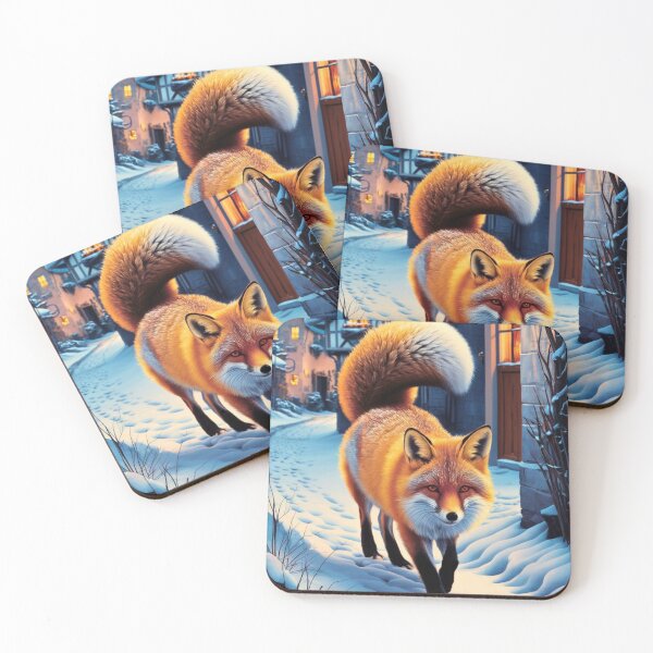 Artikelvorschau, Fuchs-Porträt. Wintersaison, Schneefuchs, Vintage-Fuchs, Fuchs-Malerei, Camille Pissarro-Stil entworfen und verkauft von FoxVibes.