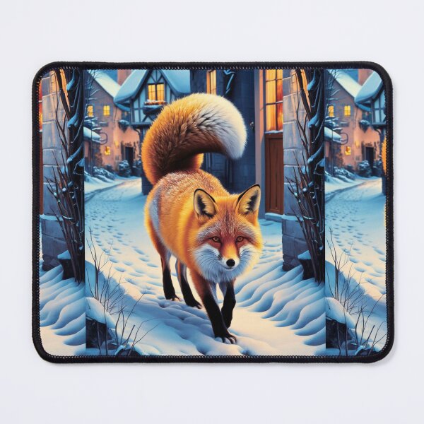 Item preview, Fox Portrait. Winter season, snowy fox, vintage fox, fox painting, Camille Pissarro style designed and sold by FoxVibes.