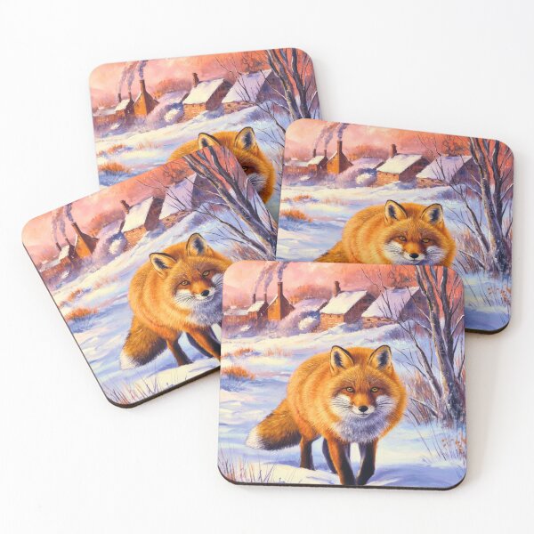 Artikelvorschau, Fuchs-Porträt. Wintersaison, Schneefuchs, Vintage-Fuchs, Fuchs-Malerei, Camille Pissarro-Stil entworfen und verkauft von FoxVibes.