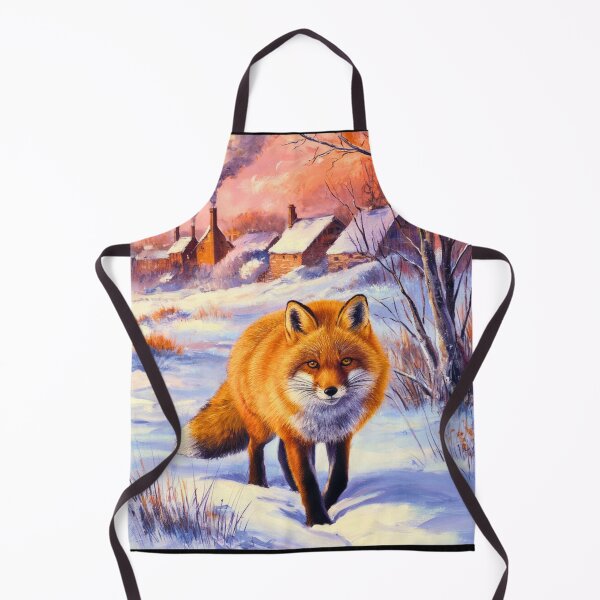 Artikelvorschau, Fuchs-Porträt. Wintersaison, Schneefuchs, Vintage-Fuchs, Fuchs-Malerei, Camille Pissarro-Stil entworfen und verkauft von FoxVibes.