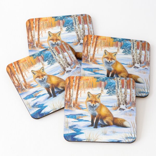 Artikelvorschau, Fuchs-Porträt. Wintersaison, Schneefuchs, Vintage-Fuchs, Fuchs-Malerei, Camille Pissarro-Stil entworfen und verkauft von FoxVibes.