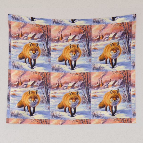 Artikelvorschau, Fuchs-Porträt. Wintersaison, Schneefuchs, Vintage-Fuchs, Fuchs-Malerei, Camille Pissarro-Stil entworfen und verkauft von FoxVibes.