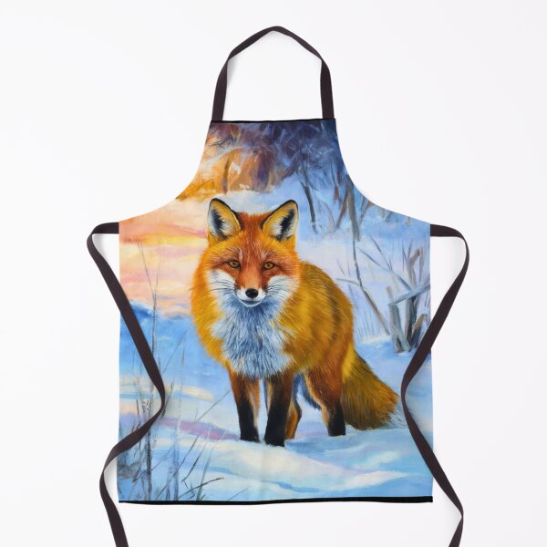 Item preview, Fox Portrait. Winter season, snowy fox, vintage fox, fox painting, Camille Pissarro style designed and sold by FoxVibes.