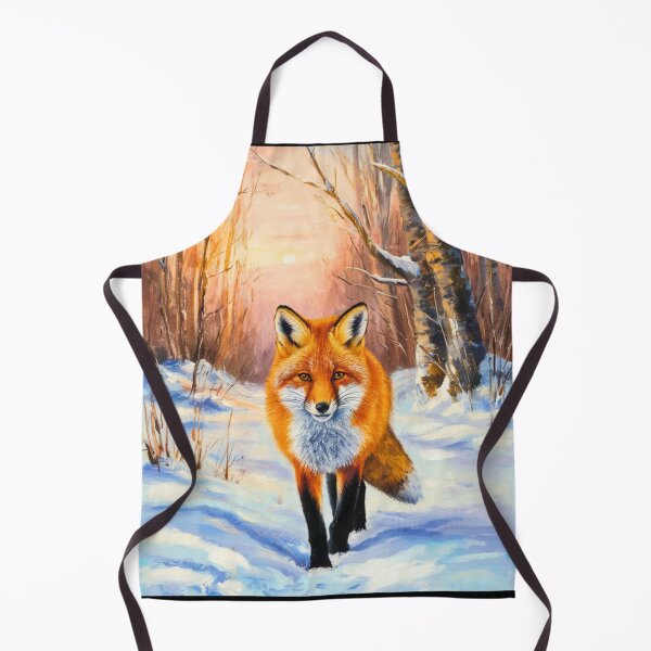 Item preview, Fox Portrait. Winter season, snowy fox, vintage fox, fox painting, Camille Pissarro style designed and sold by FoxVibes.
