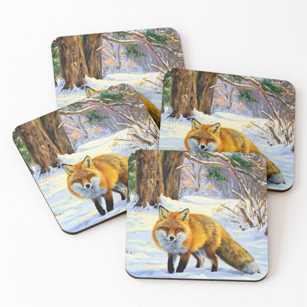 Item preview, Fox Portrait. Winter season, snowy fox, vintage fox, fox painting, Camille Pissarro style designed and sold by FoxVibes.