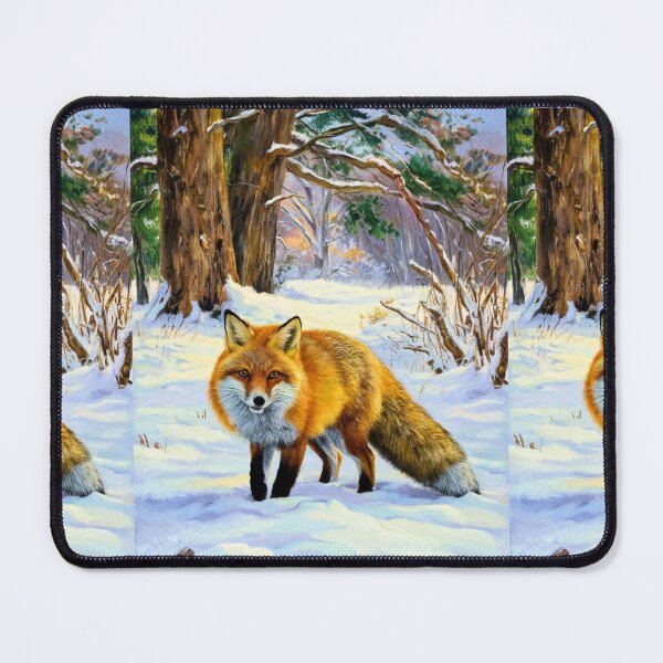 Item preview, Fox Portrait. Winter season, snowy fox, vintage fox, fox painting, Camille Pissarro style designed and sold by FoxVibes.