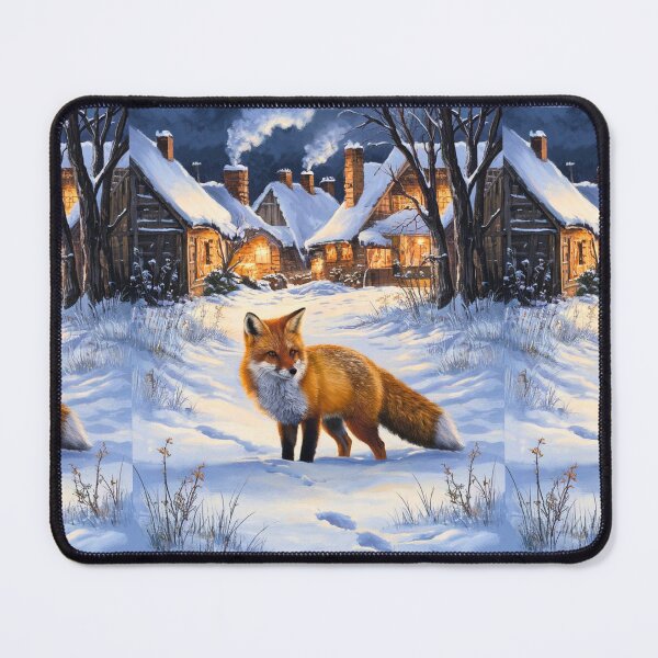 Item preview, Fox Portrait. Winter season, snowy fox, vintage fox, fox painting, Camille Pissarro style designed and sold by FoxVibes.