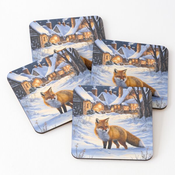 Artikelvorschau, Fuchs-Porträt. Wintersaison, Schneefuchs, Vintage-Fuchs, Fuchs-Malerei, Camille Pissarro-Stil entworfen und verkauft von FoxVibes.