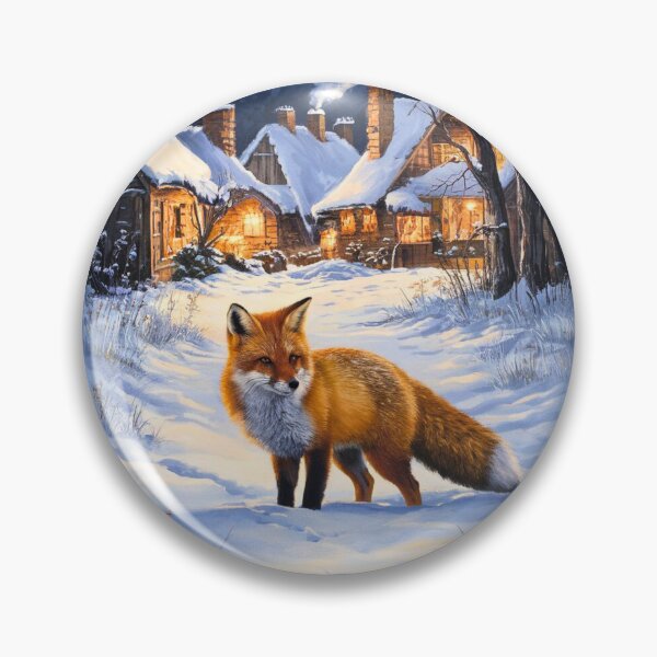 Artikelvorschau, Fuchs-Porträt. Wintersaison, Schneefuchs, Vintage-Fuchs, Fuchs-Malerei, Camille Pissarro-Stil entworfen und verkauft von FoxVibes.