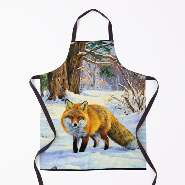 Item preview, Fox Portrait. Winter season, snowy fox, vintage fox, fox painting, Camille Pissarro style designed and sold by FoxVibes.