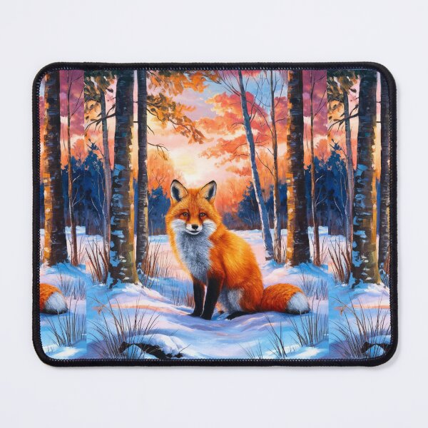 Item preview, Fox Portrait. Winter season, snowy fox, vintage fox, fox painting, Camille Pissarro style designed and sold by FoxVibes.