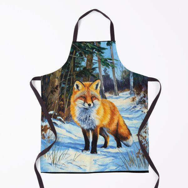Item preview, Fox Portrait. Winter season, snowy fox, vintage fox, fox painting, Camille Pissarro style designed and sold by FoxVibes.