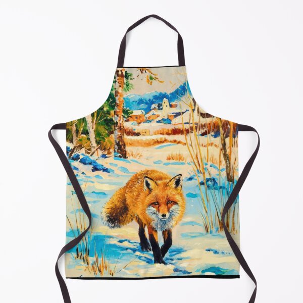 Artikelvorschau, Fuchs-Porträt. Wintersaison, Schneefuchs, Vintage-Fuchs, Fuchs-Malerei, Camille Pissarro-Stil entworfen und verkauft von FoxVibes.