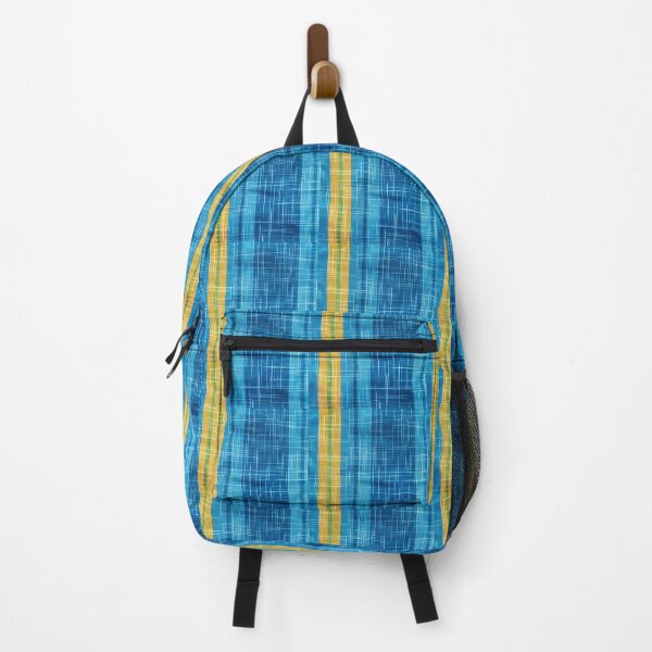 Item preview, Blue, Yellow Strip Pattern designed and sold by Myra365Art.