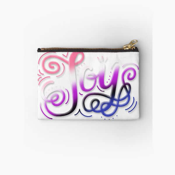 Item preview, Joy Hand Lettering Genderfluid Pride Pink Purple Blue Black designed and sold by JoyfulJen.