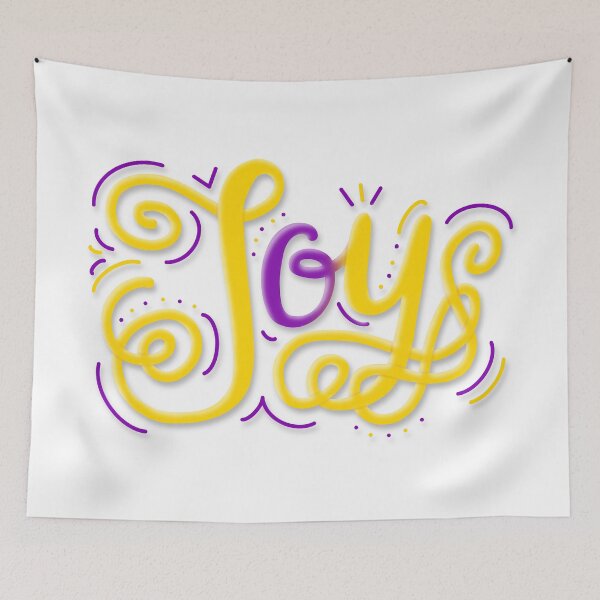 Item preview, Joy Hand Lettering Intersex Pride Purple Yellow designed and sold by JoyfulJen.