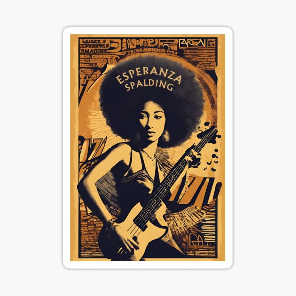 Item preview, Vintage Esperanza Spalding Minimalist Bassist Jazz Musician Singer designed and sold by FociCreate.