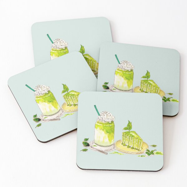 Item preview, Matcha Smoothy Milk Tea and Mille Crepe Cake designed and sold by Green2711.