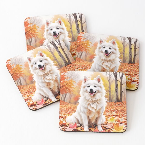 Item preview, American Eskimo Dog In Autumn designed and sold by TheAnimalZ00.