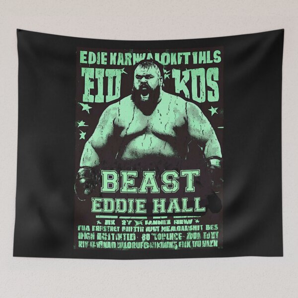 Artikelvorschau, Vintage Neon Eddie Hall Strongman Ed Hall Strongman Boxen Cyberpunk entworfen und verkauft von FociCreate.