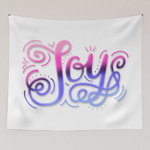 Item preview, Joy Hand Lettering Omnisexual Pride Pink Purple Blue designed and sold by JoyfulJen.