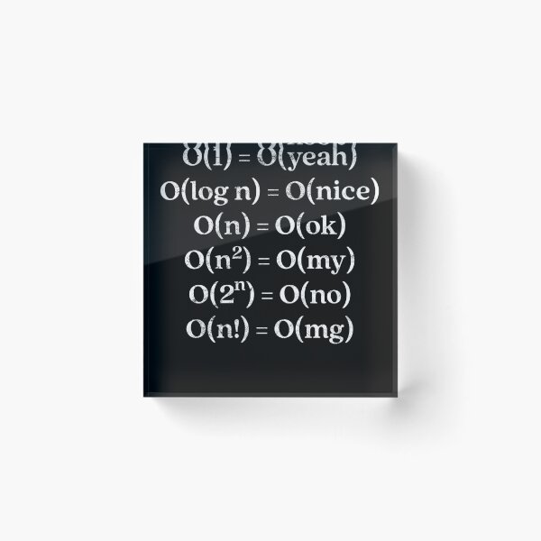 Item preview, Funny programming graphic Alternative Big O Notation design designed and sold by farhanhafeez.